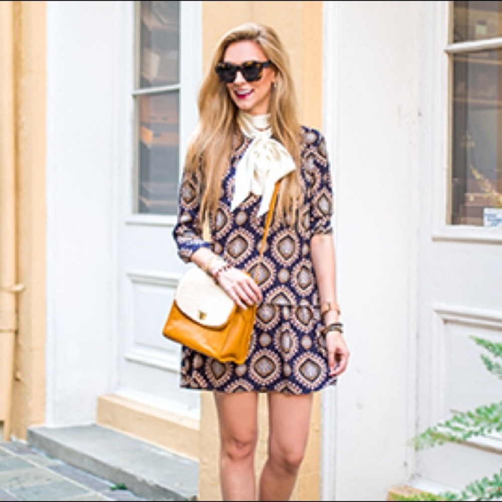 LOFT medallion floppy shirtdress